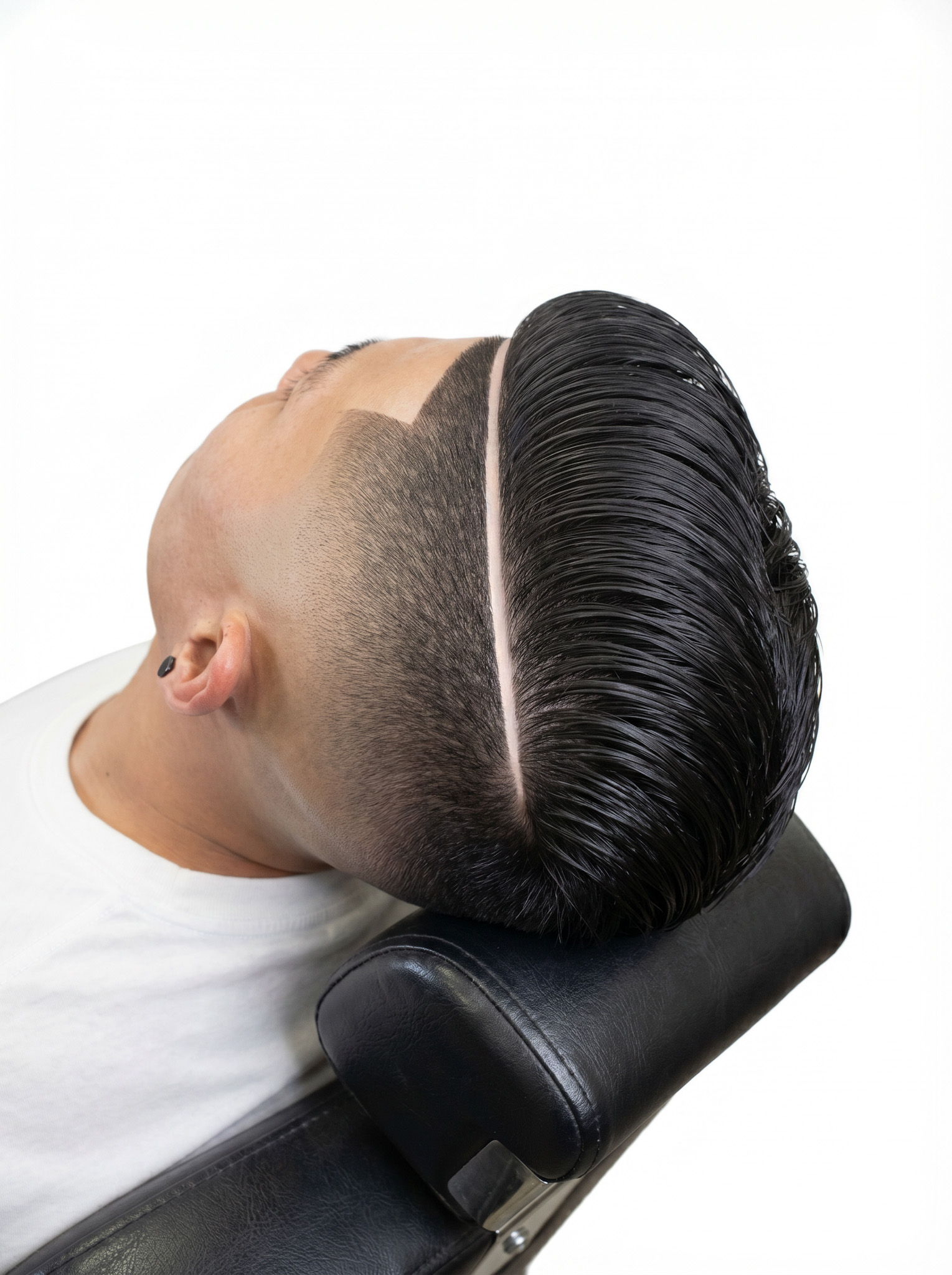Hard part comb-over with skin fade — Finest Vision