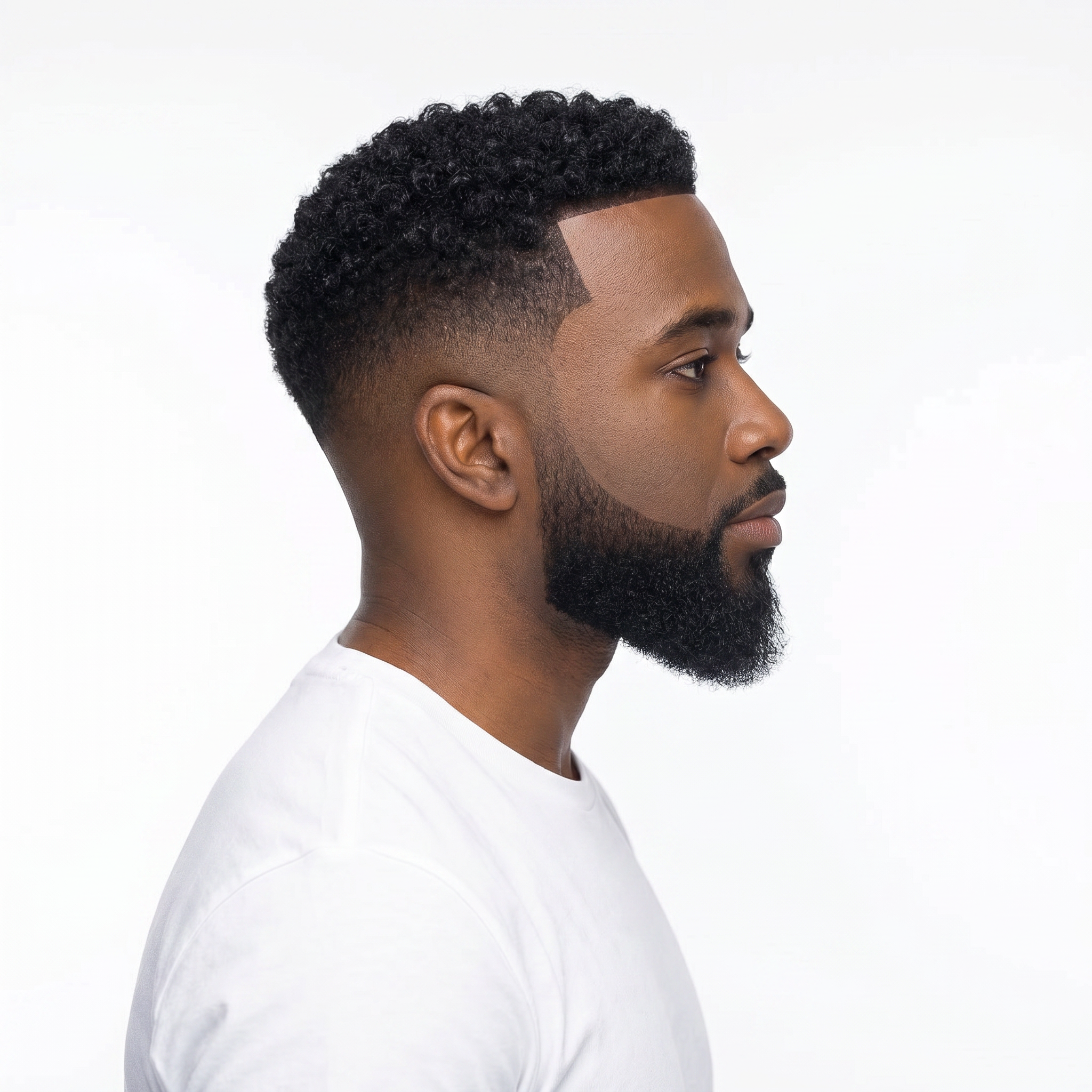 Textured fade with full beard — Finest Vision