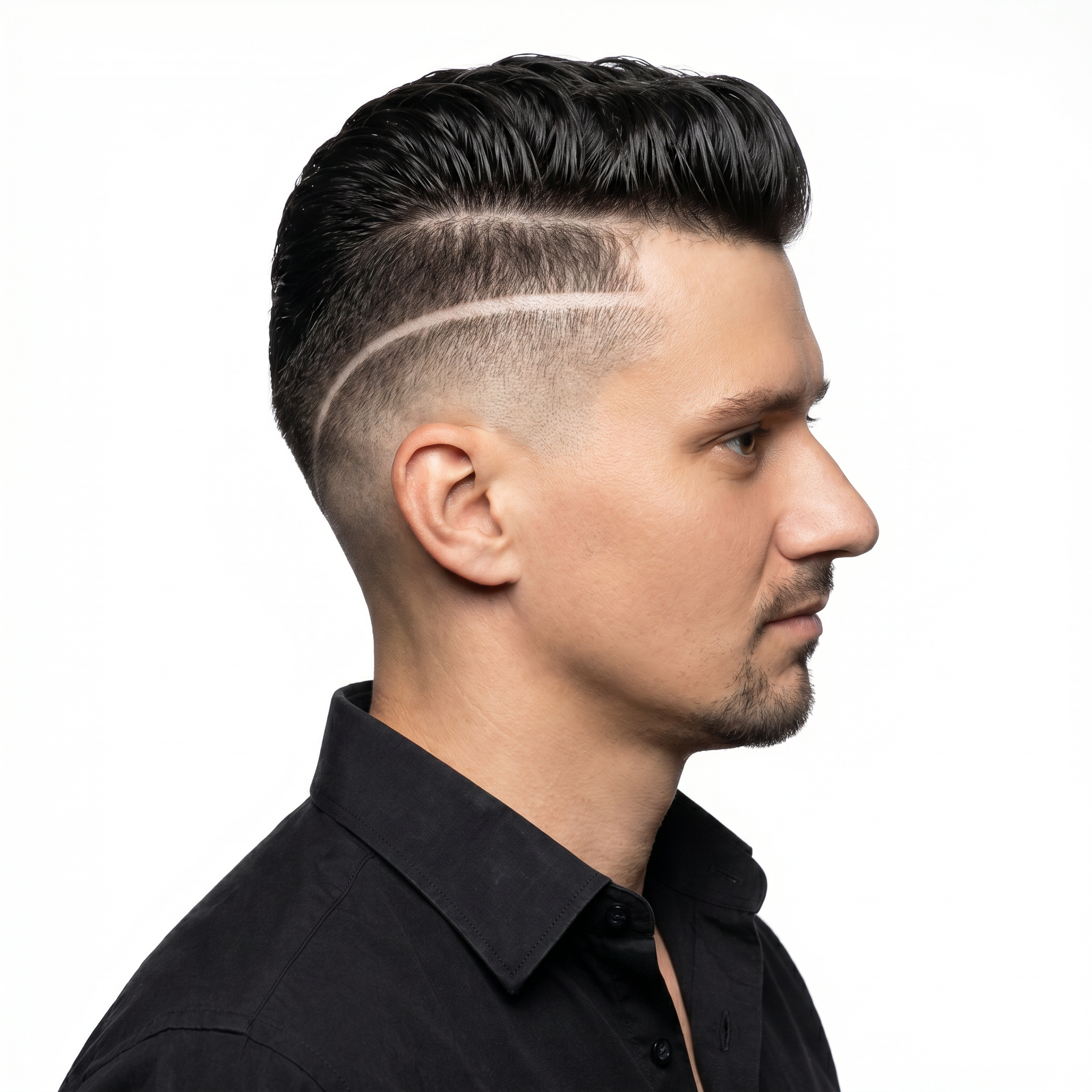 Slick back with hard part fade — Finest Vision